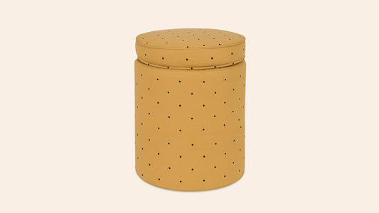 Aurora Footstool in Dolce Dots, Panna Cotta