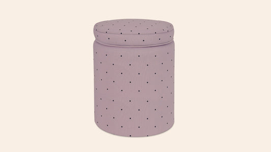 Aurora Footstool in Dolce Dots Parma Violet