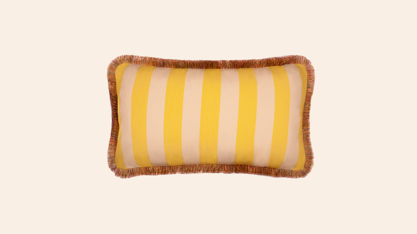 Sonia Stripe Cushion, Citron