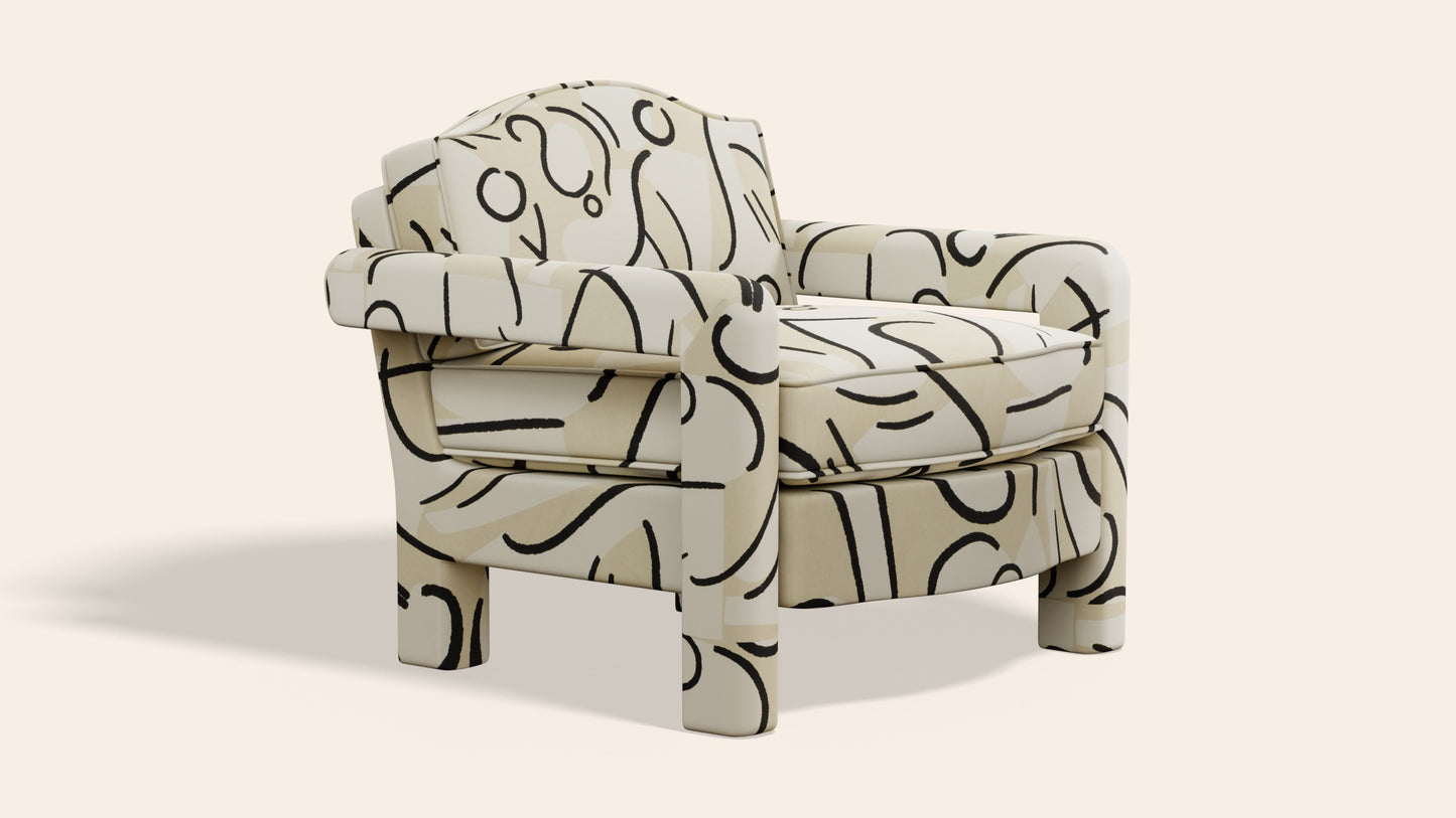 Elio Armchair in Orpha Coconut