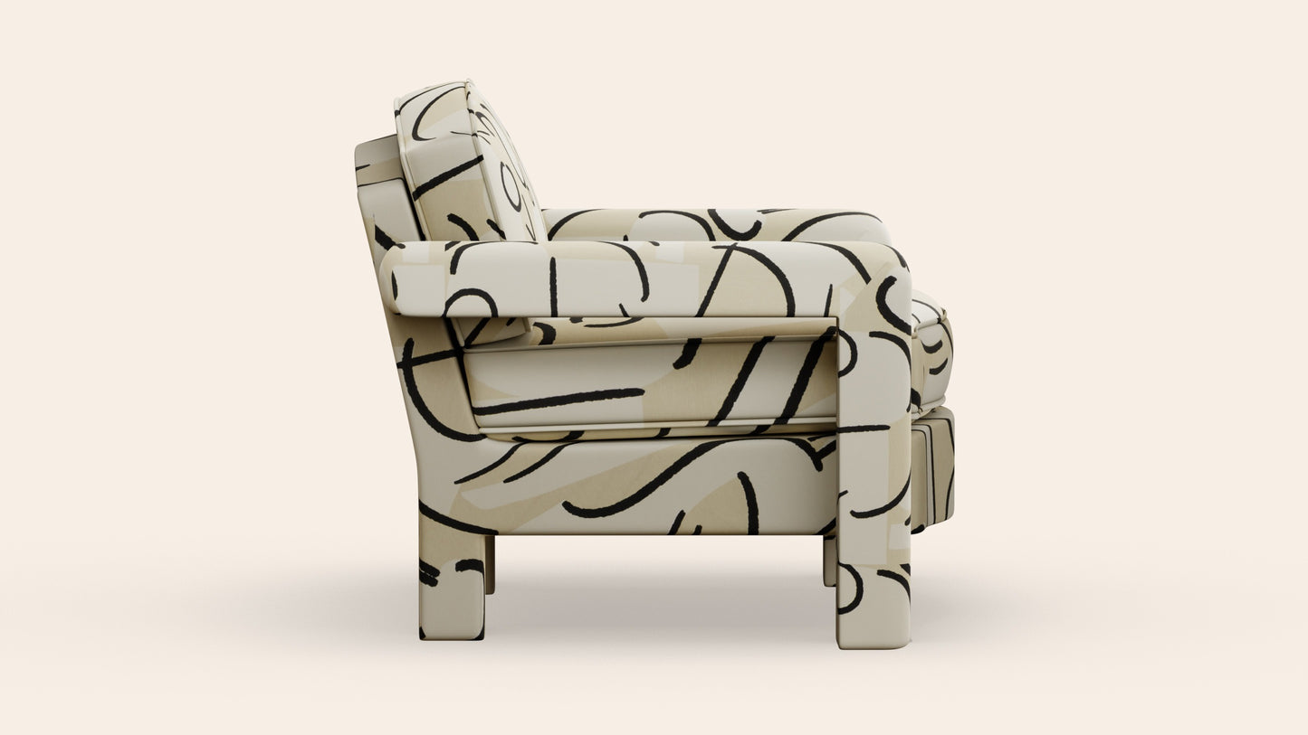 Elio Armchair in Orpha Coconut