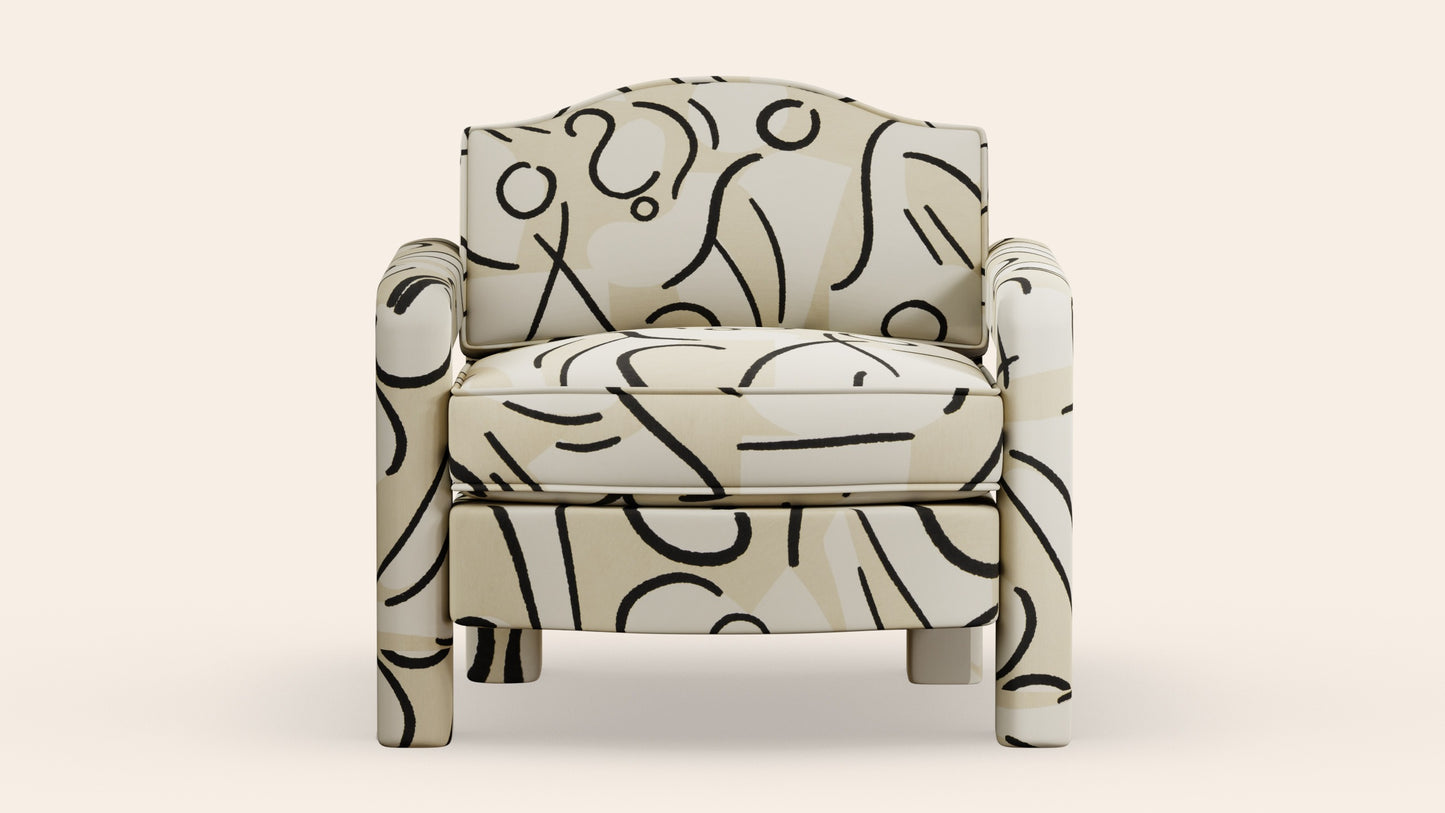 Elio Armchair in Orpha Coconut