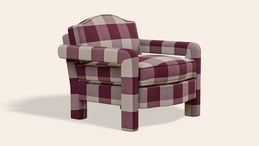 Elio Armchair, Cosmos Check Fig