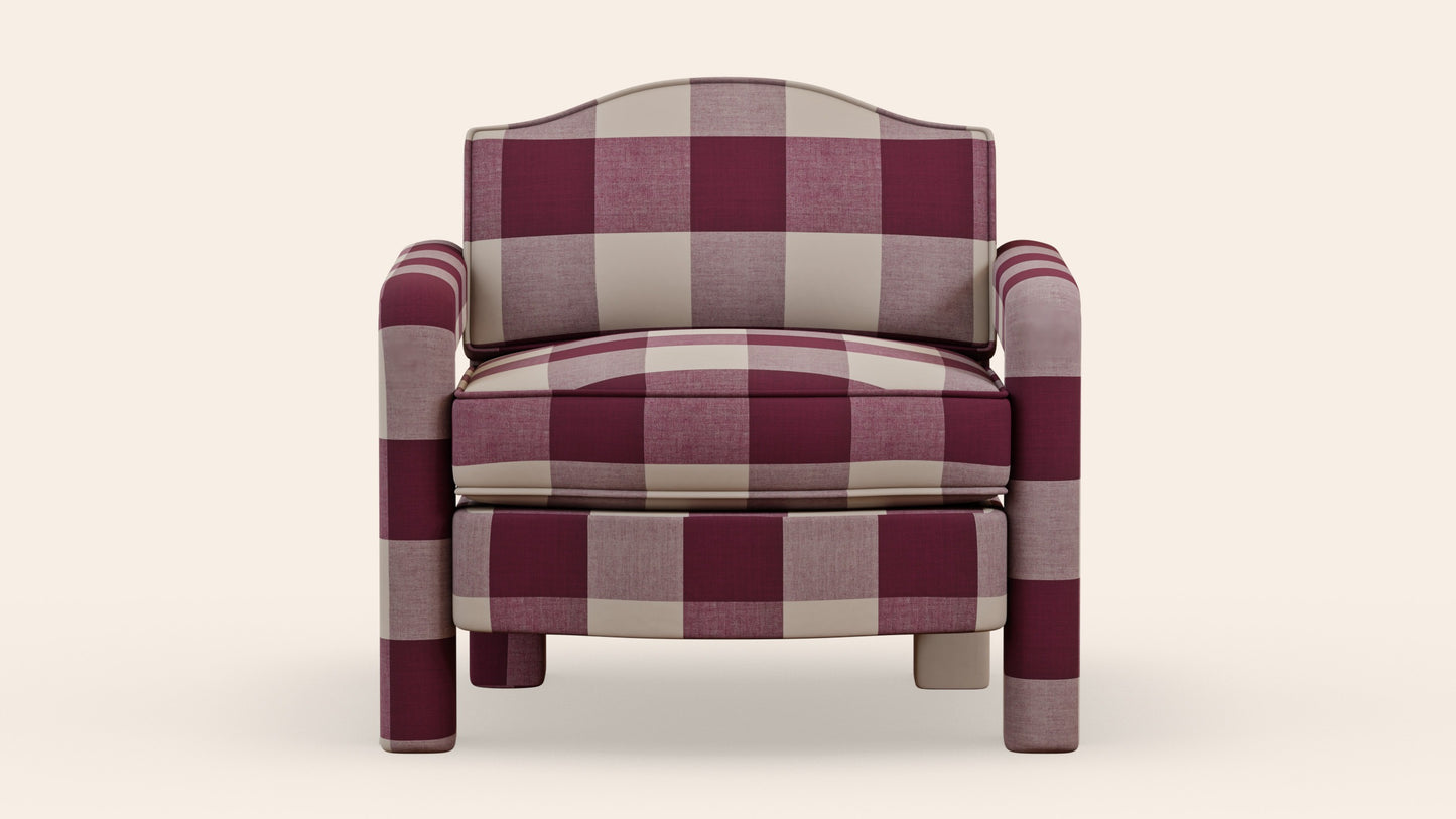 Elio Armchair, Cosmos Check Fig