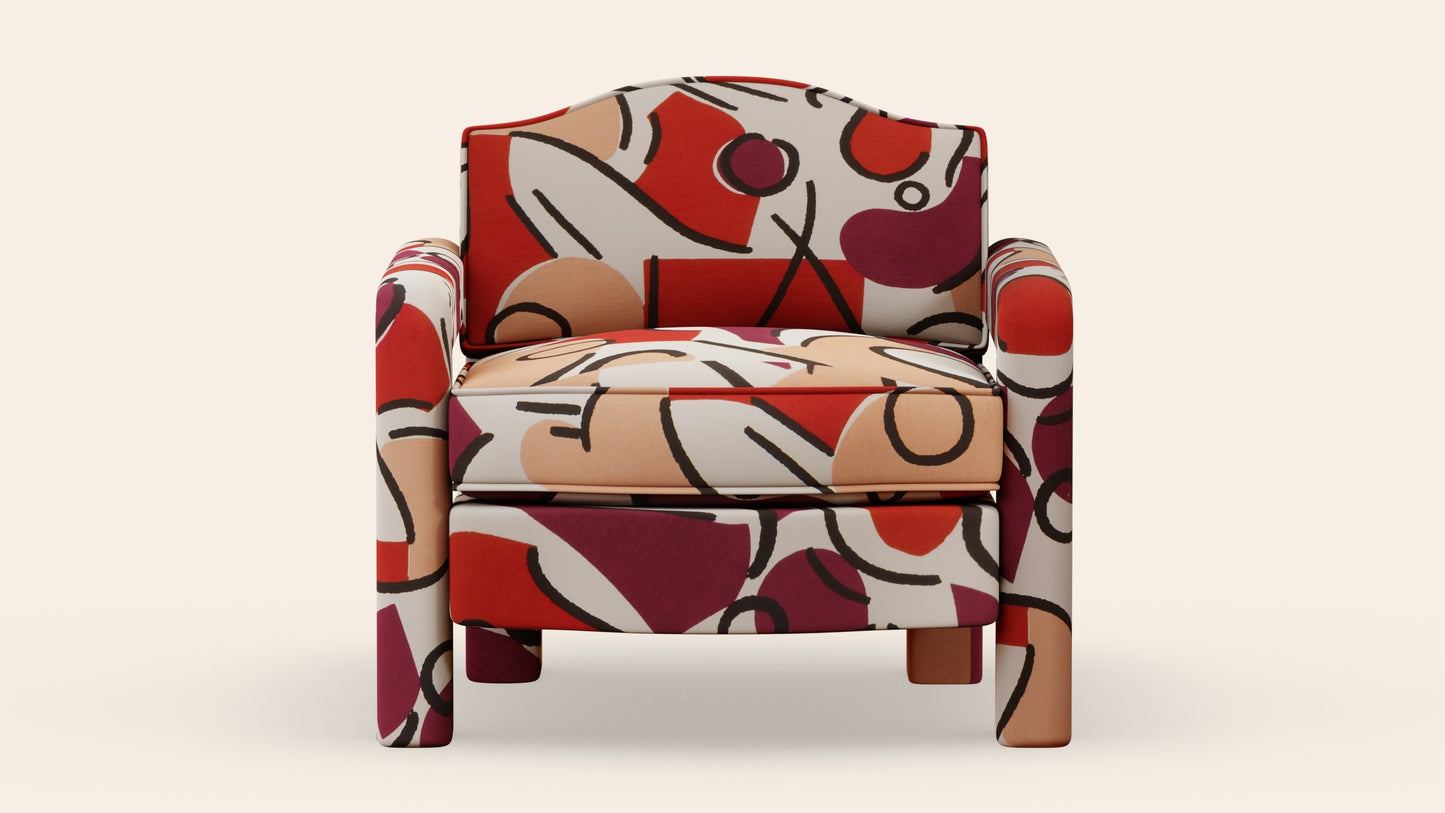 Elio Armchair in Orpha Grenadine