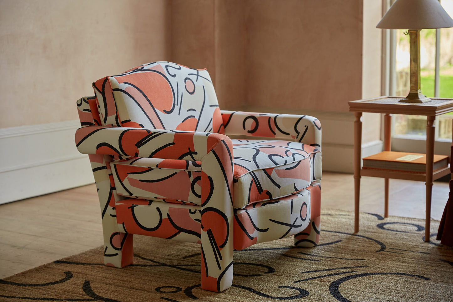 Elio Armchair in Orpha Tangerine