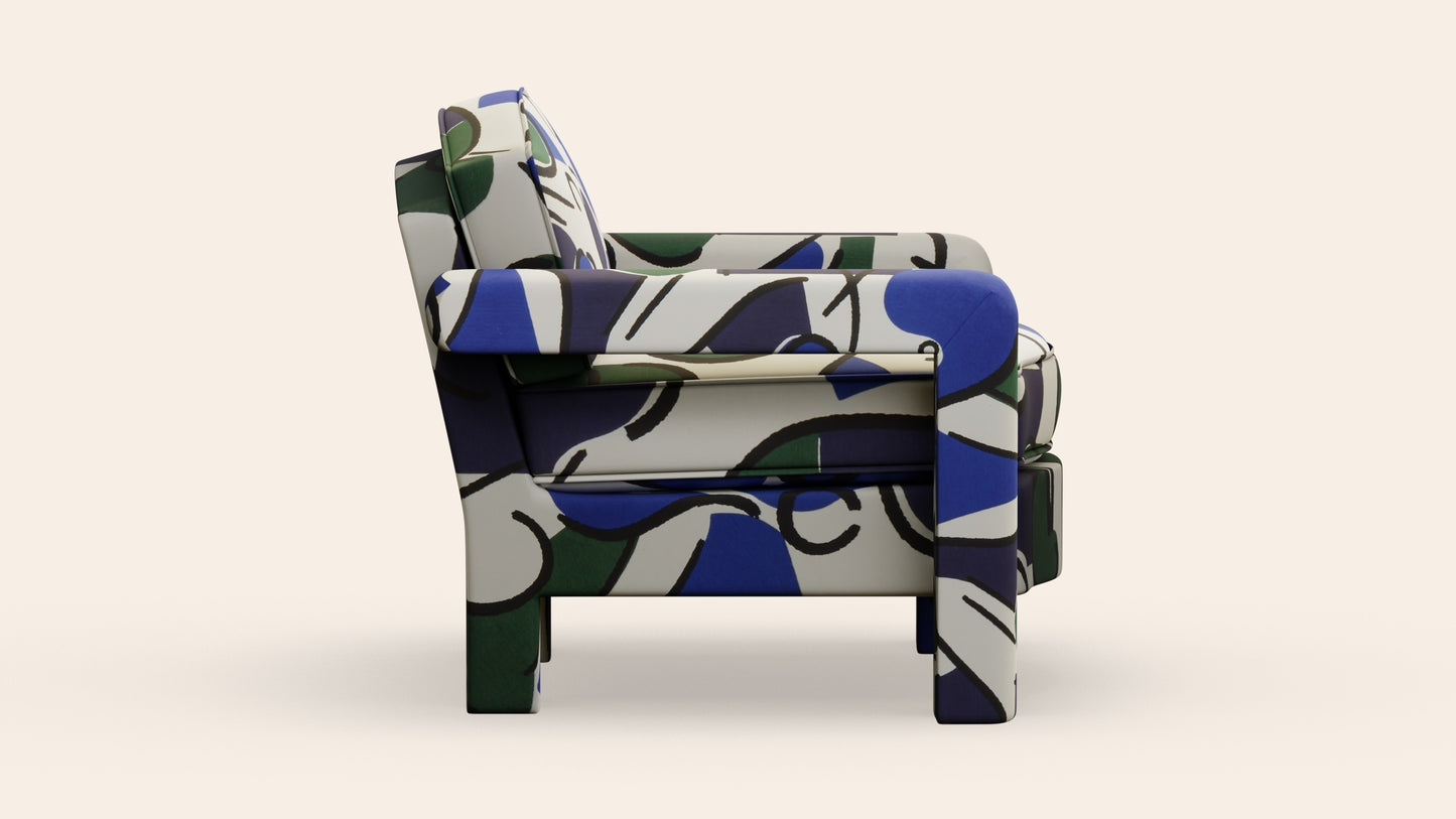 Elio Armchair in Orpha Seaweed