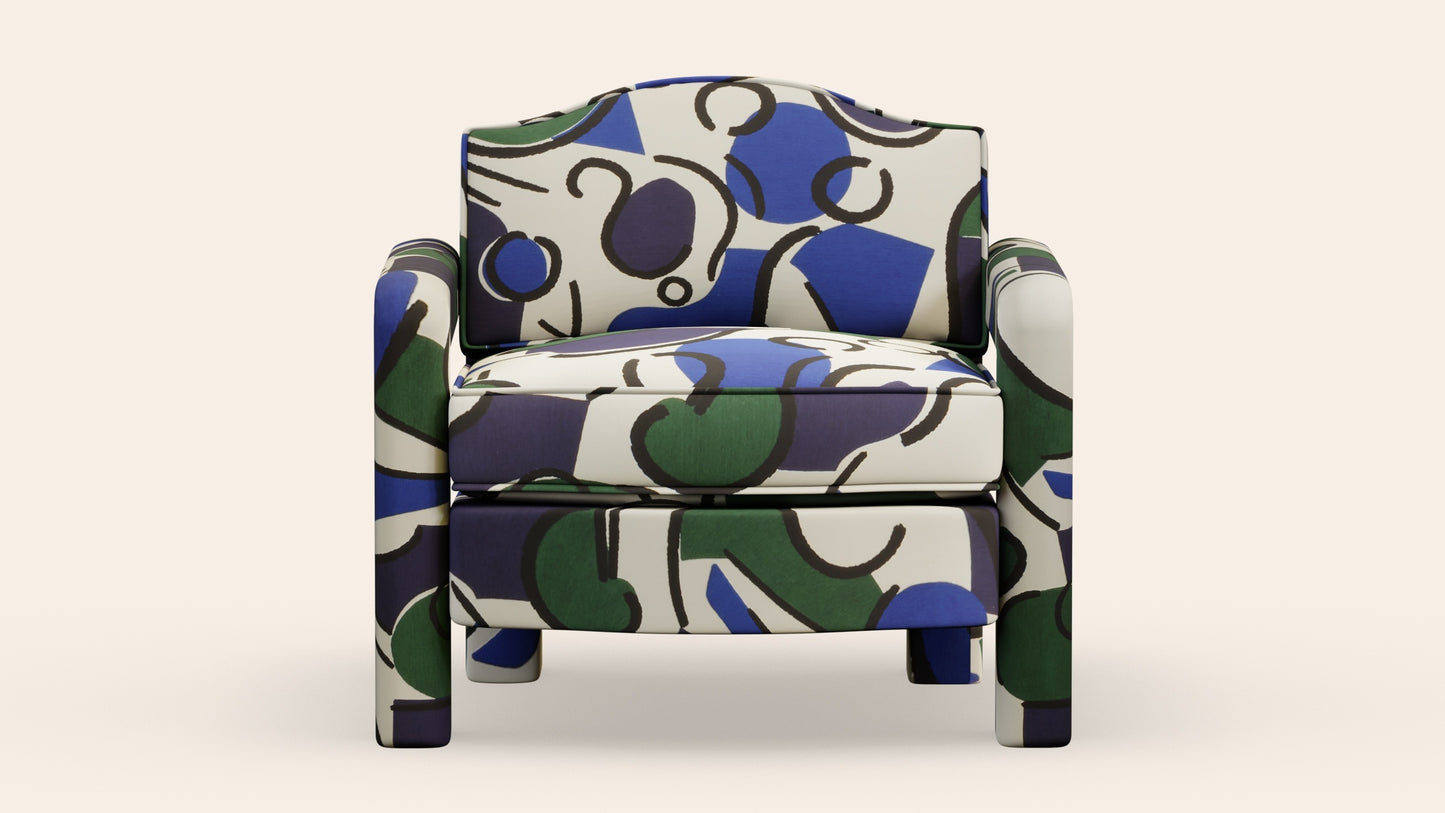 Elio Armchair in Orpha Seaweed