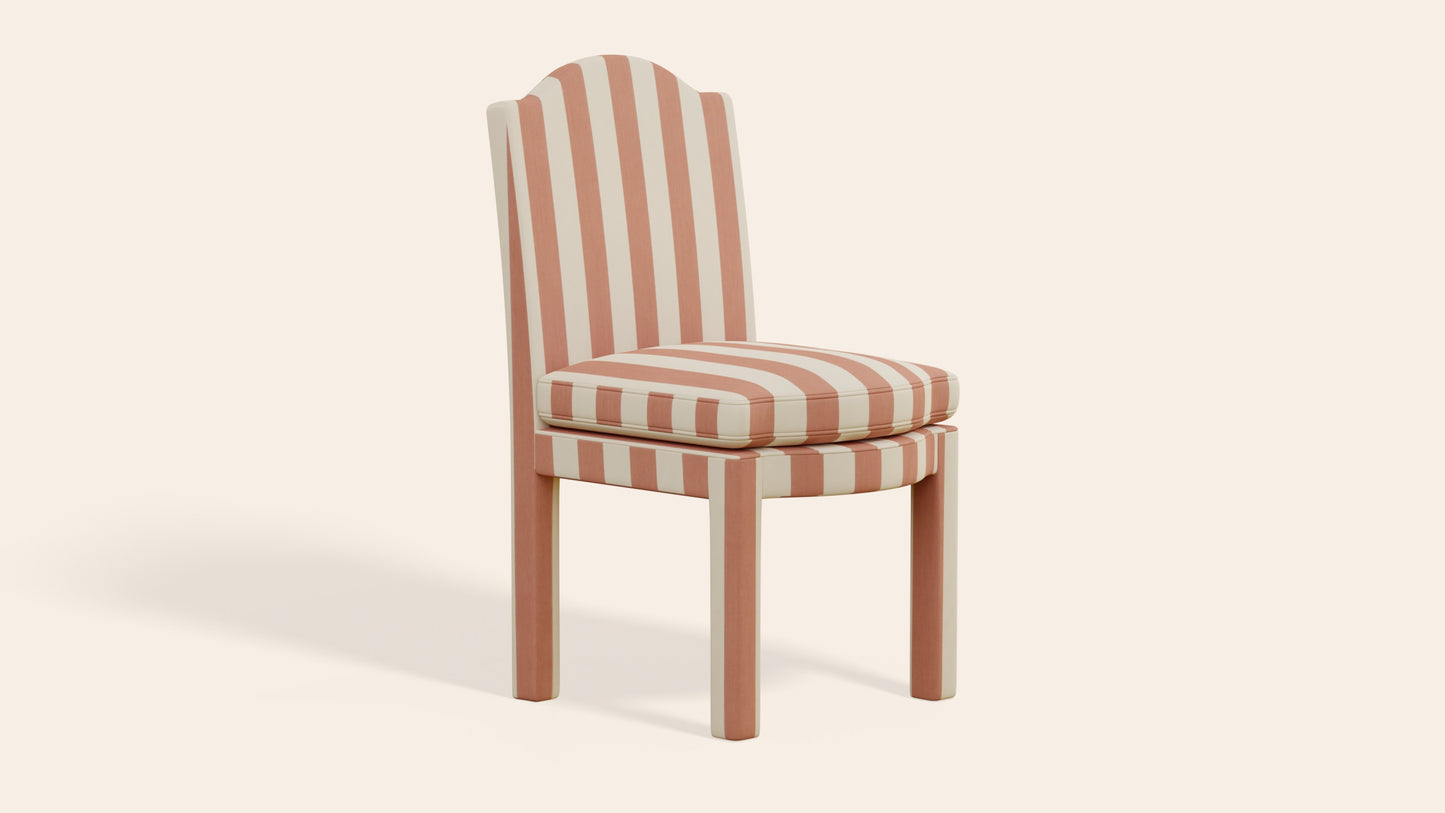 Leo Dining Chair in Sonia Stripe Ginger, Single