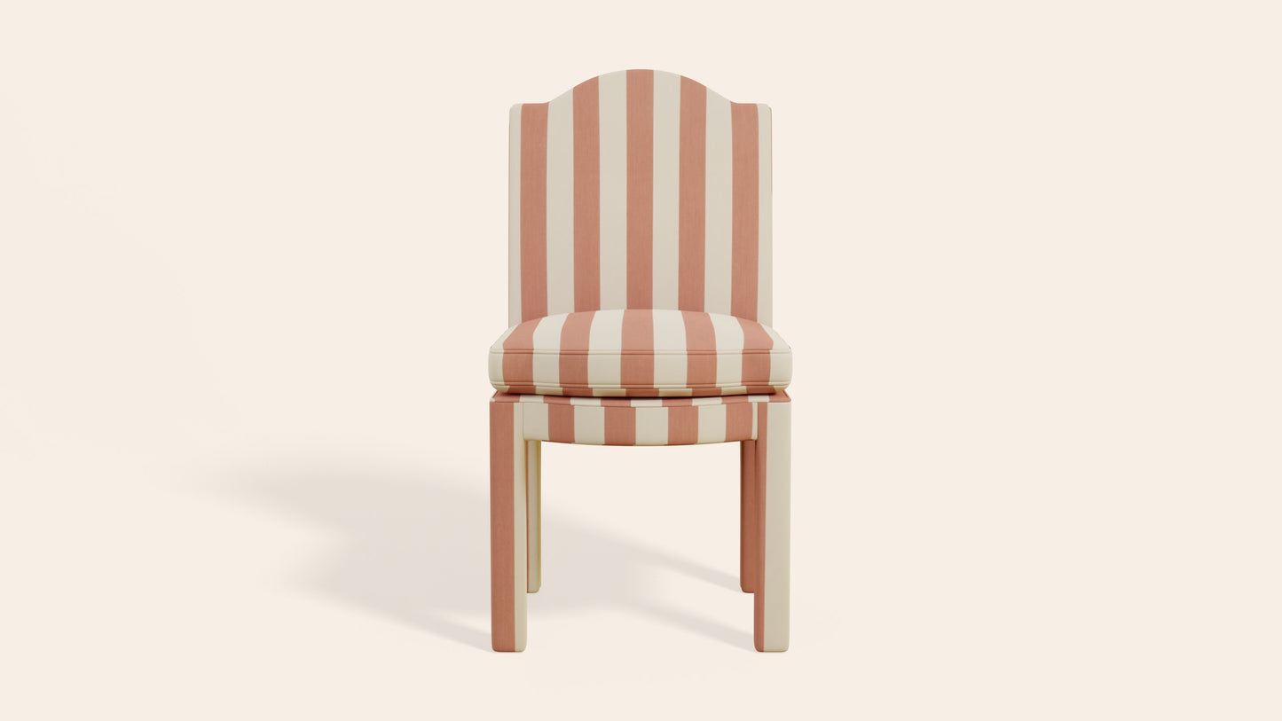 Leo Dining Chair in Sonia Stripe Ginger, Single